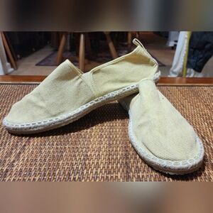 Yellow Canvas Espadrilles